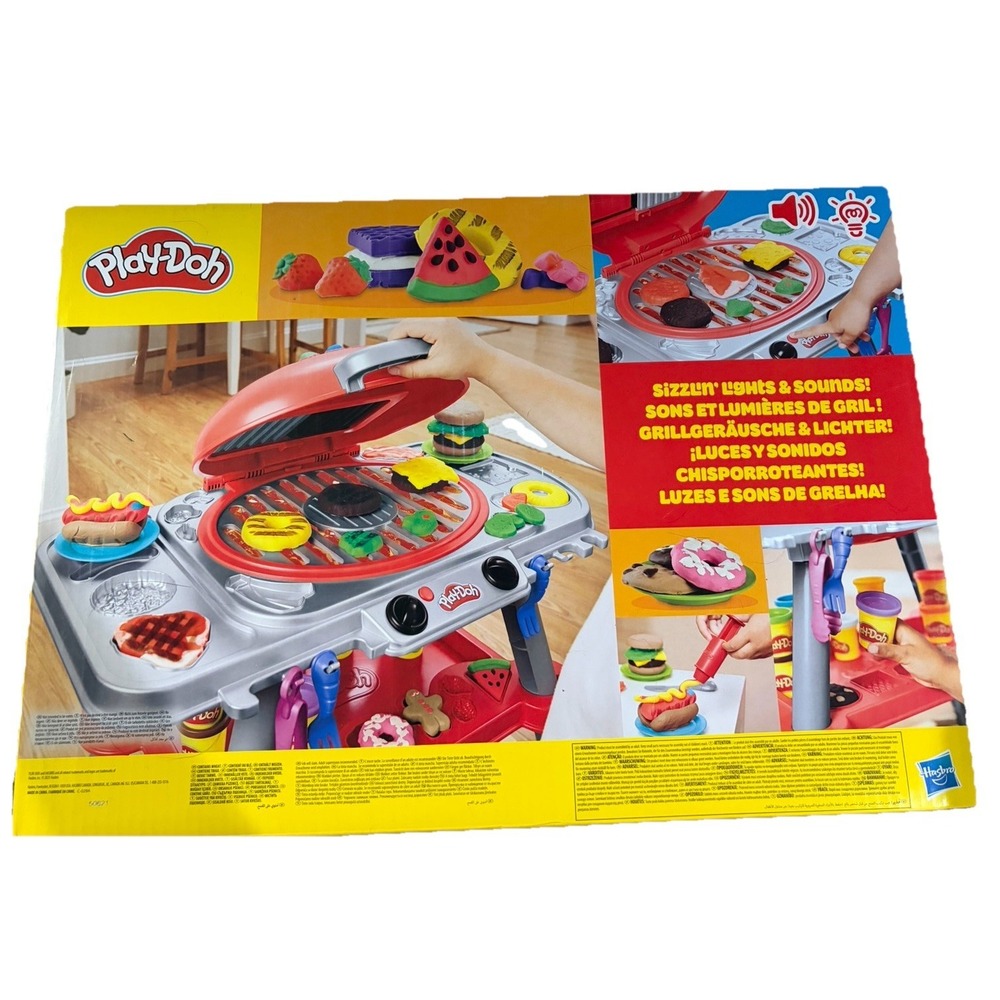 Hasbro 9076874 BBQ Grill Playset, Play-Doh‎ Multi Color - 14 Piece Set